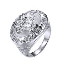 Rapper 925 Sterling silver medusa signet rings for men